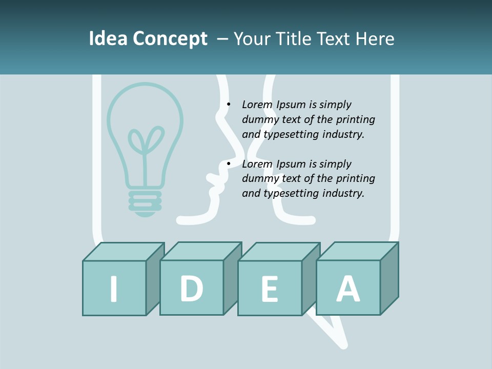 A Speech Bubble With Two Faces In It PowerPoint Template