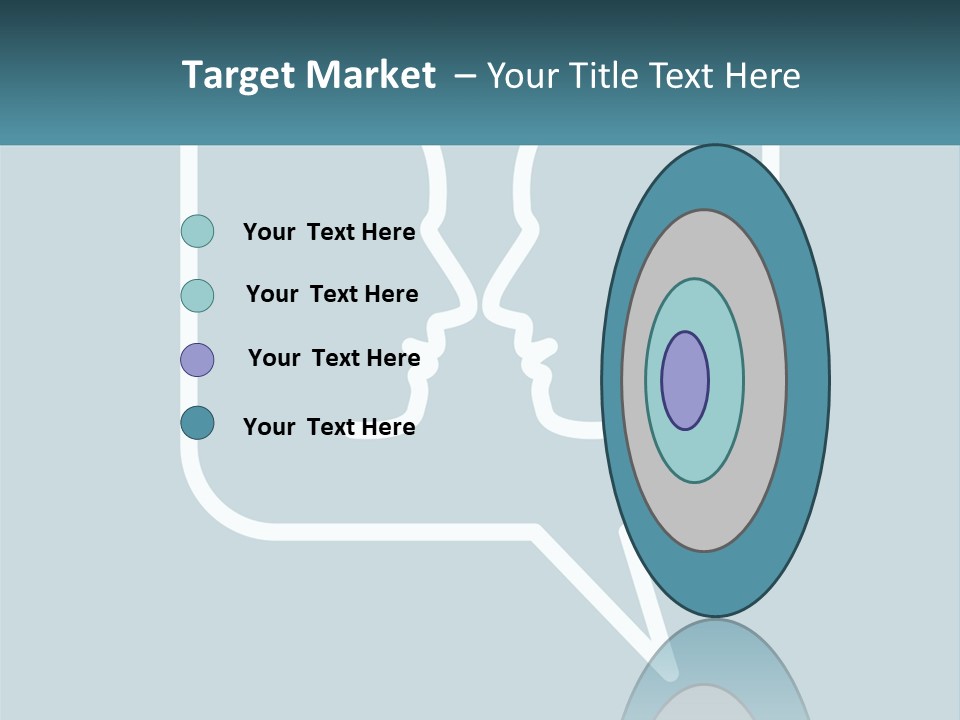 A Speech Bubble With Two Faces In It PowerPoint Template