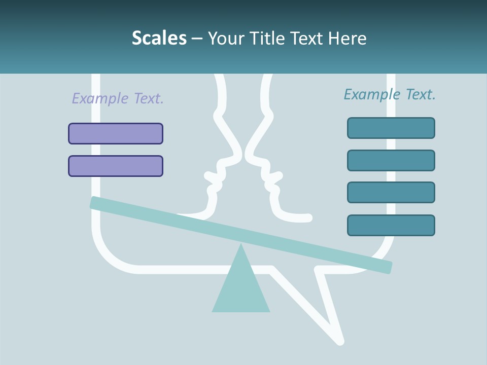 A Speech Bubble With Two Faces In It PowerPoint Template