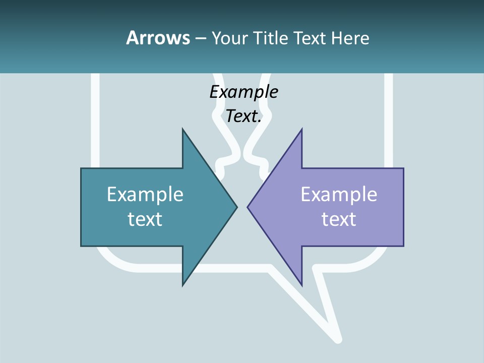 A Speech Bubble With Two Faces In It PowerPoint Template