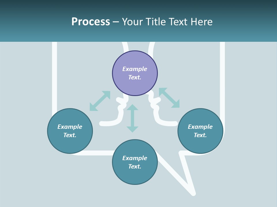 A Speech Bubble With Two Faces In It PowerPoint Template