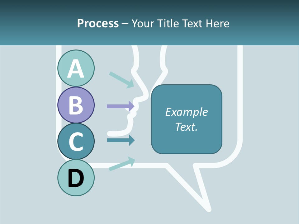 A Speech Bubble With Two Faces In It PowerPoint Template