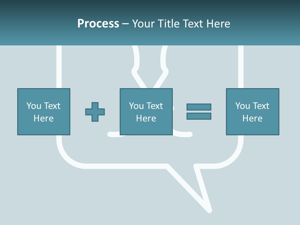 A Speech Bubble With Two Faces In It PowerPoint Template