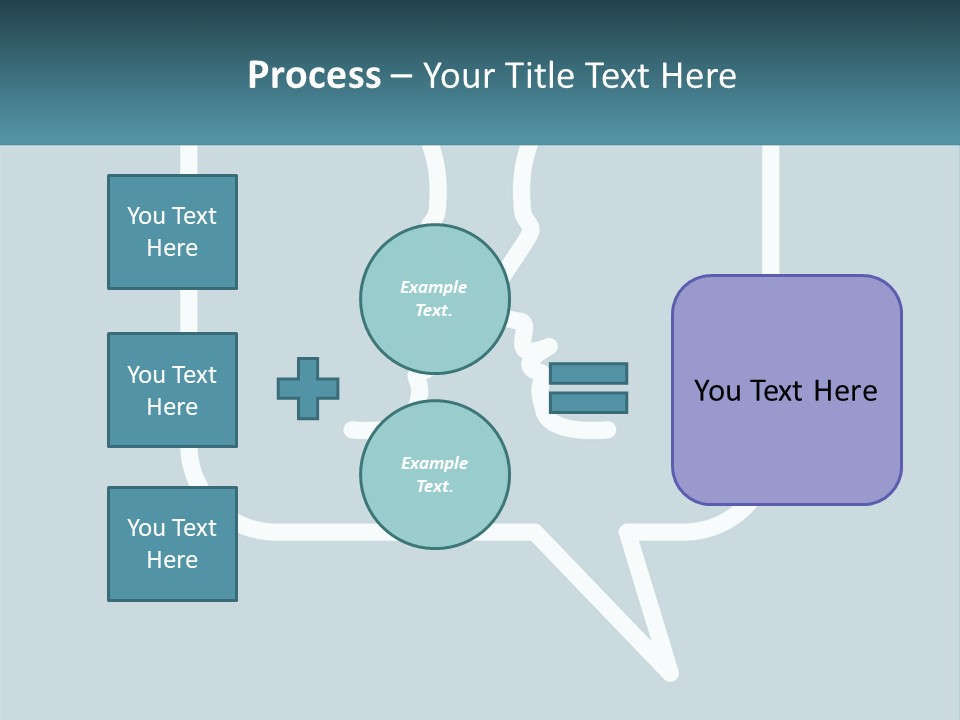 A Speech Bubble With Two Faces In It PowerPoint Template