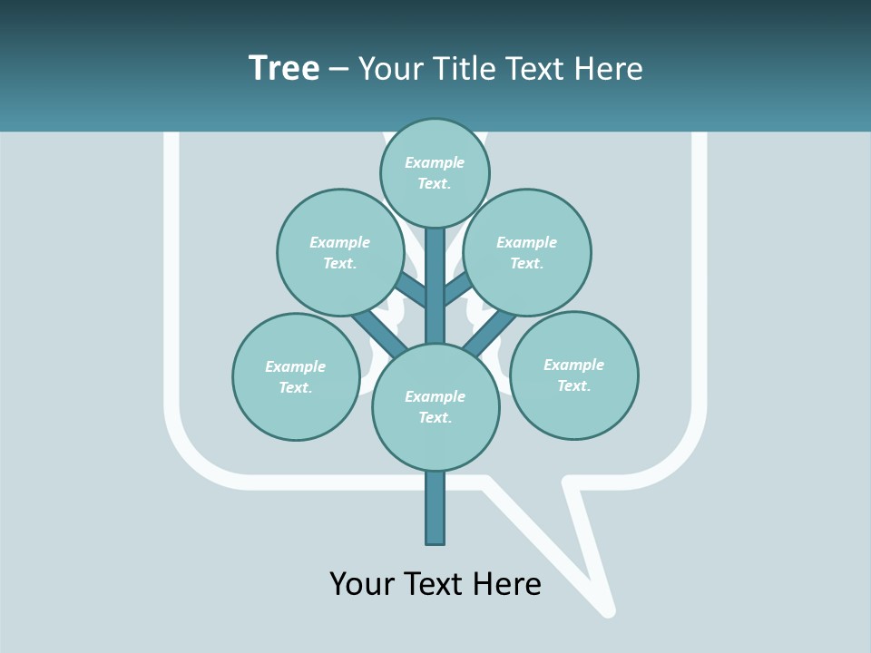 A Speech Bubble With Two Faces In It PowerPoint Template