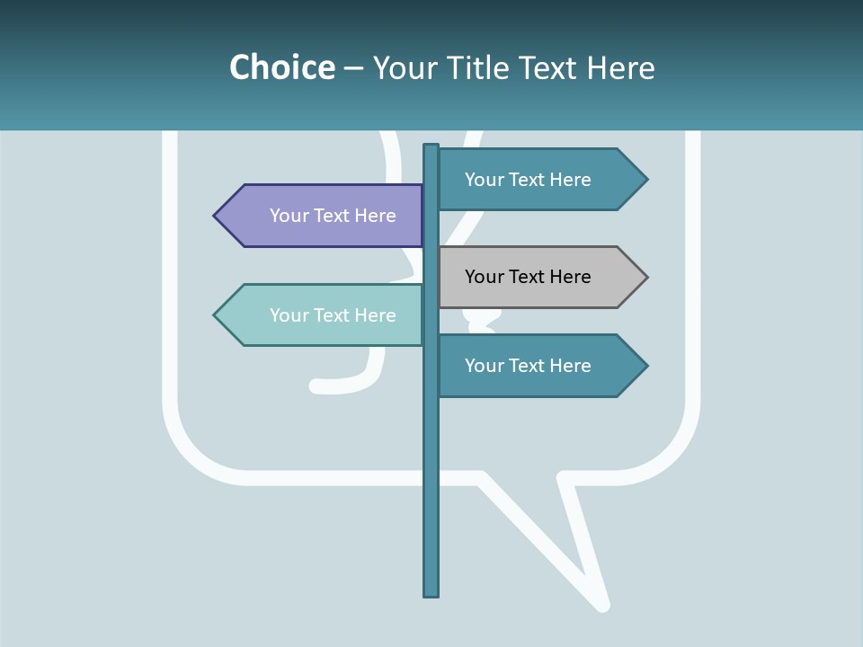 A Speech Bubble With Two Faces In It PowerPoint Template
