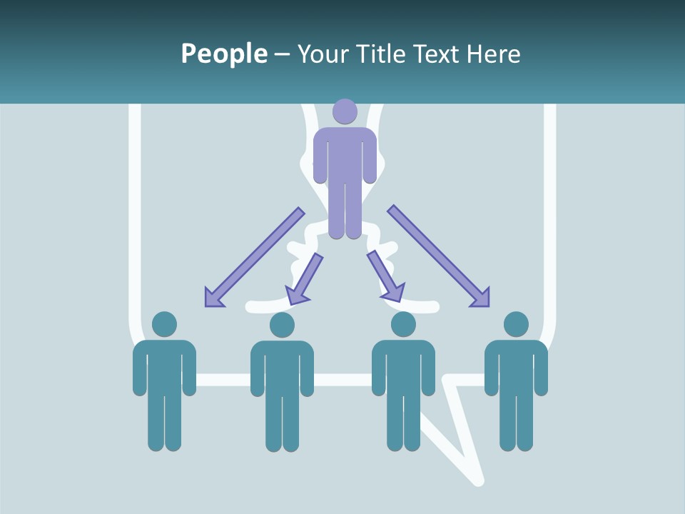 A Speech Bubble With Two Faces In It PowerPoint Template