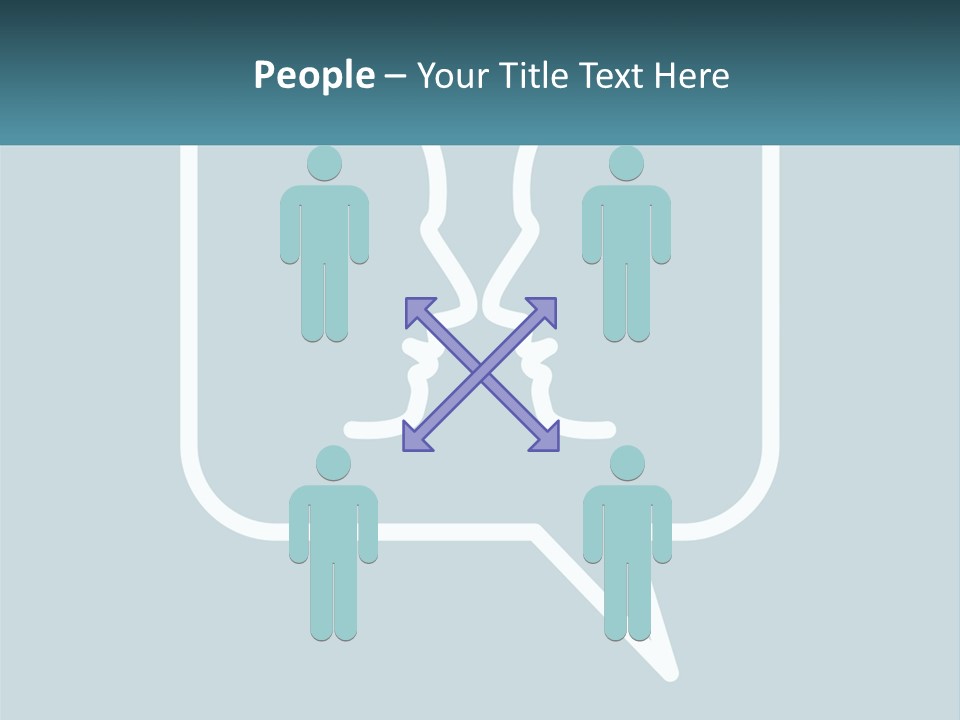 A Speech Bubble With Two Faces In It PowerPoint Template