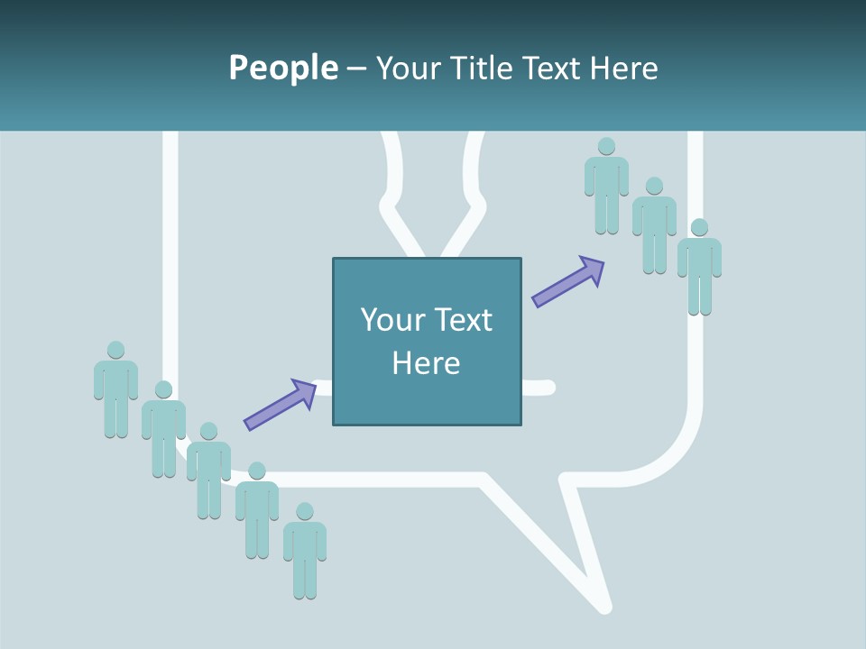 A Speech Bubble With Two Faces In It PowerPoint Template