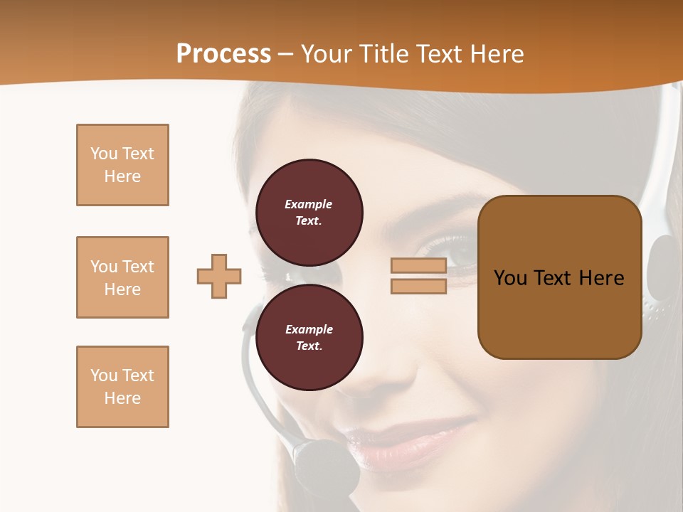 A Woman Wearing A Headset With A Smile On Her Face PowerPoint Template