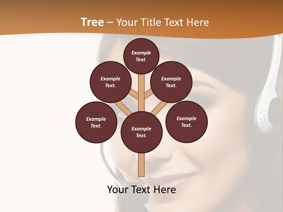 A Woman Wearing A Headset With A Smile On Her Face PowerPoint Template