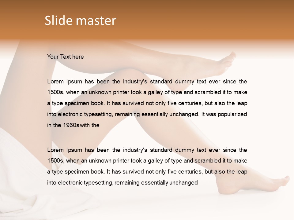 A Woman's Legs Are Shown With A White Background PowerPoint Template