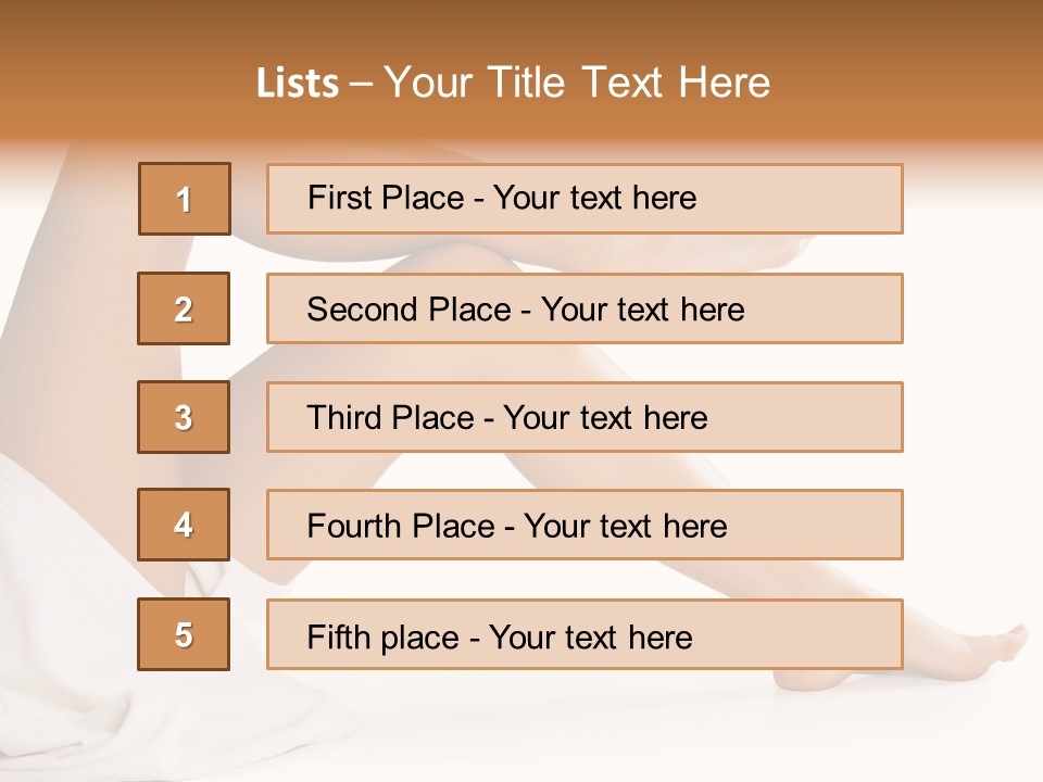 A Woman's Legs Are Shown With A White Background PowerPoint Template