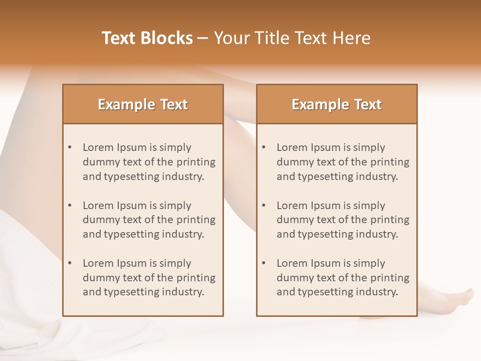 A Woman's Legs Are Shown With A White Background PowerPoint Template