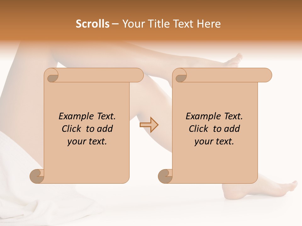 A Woman's Legs Are Shown With A White Background PowerPoint Template