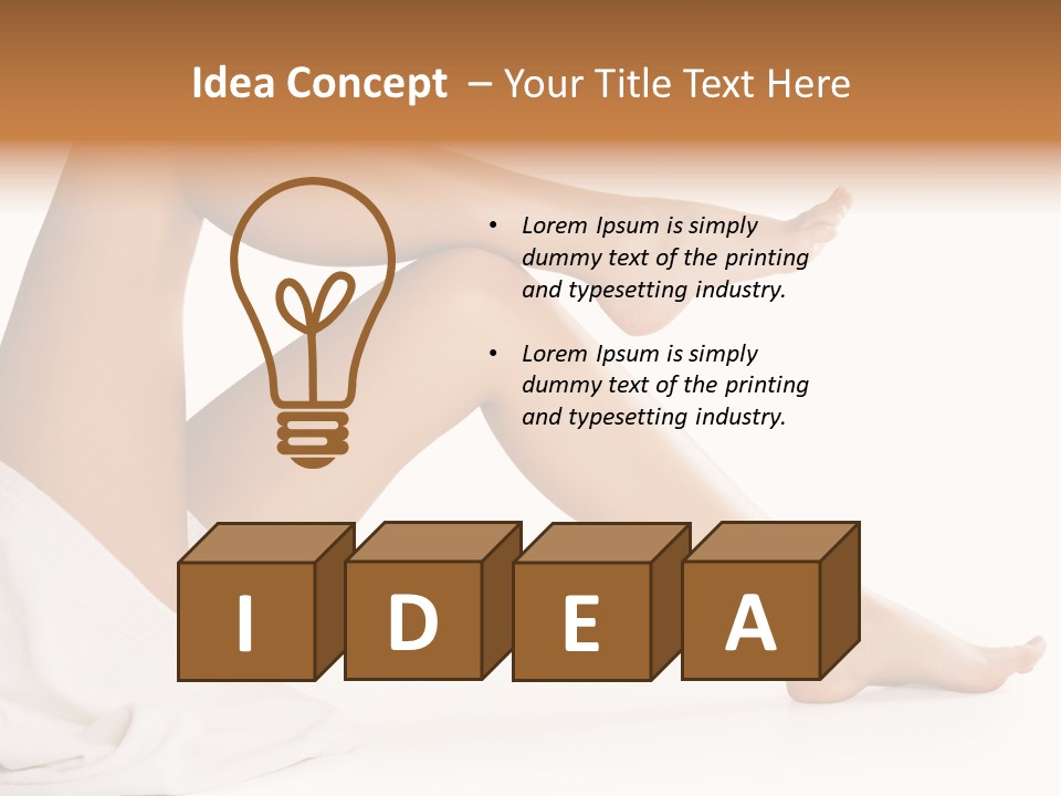 A Woman's Legs Are Shown With A White Background PowerPoint Template