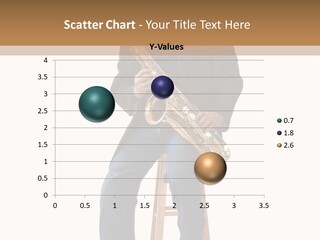A Man Sitting On A Stool Playing A Saxophone PowerPoint Template