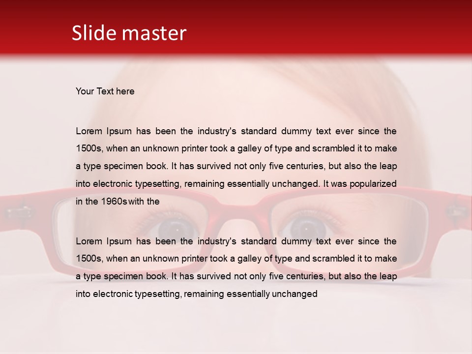 A Baby Wearing Glasses With The Words Name Of Presentation On It PowerPoint Template