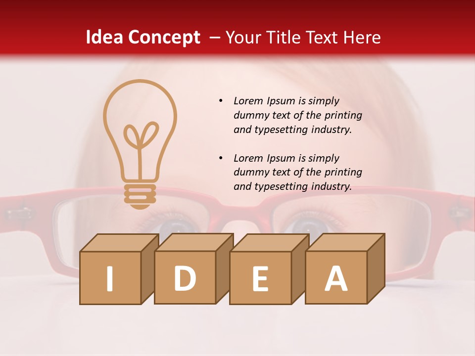 A Baby Wearing Glasses With The Words Name Of Presentation On It PowerPoint Template