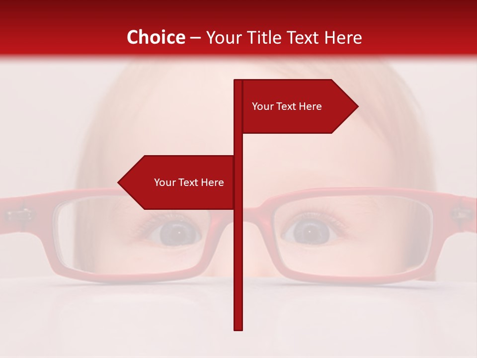 A Baby Wearing Glasses With The Words Name Of Presentation On It PowerPoint Template