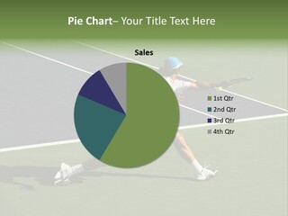 A Tennis Player In Action On The Court PowerPoint Template