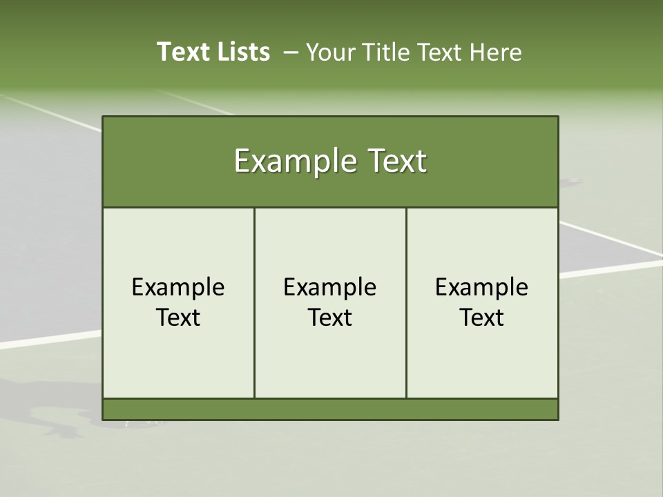 A Tennis Player In Action On The Court PowerPoint Template