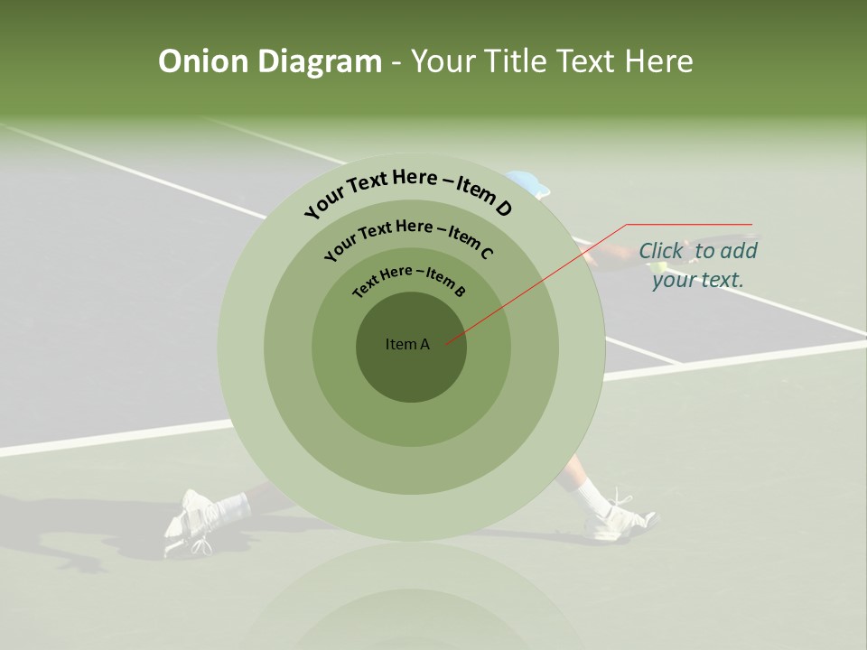 A Tennis Player In Action On The Court PowerPoint Template