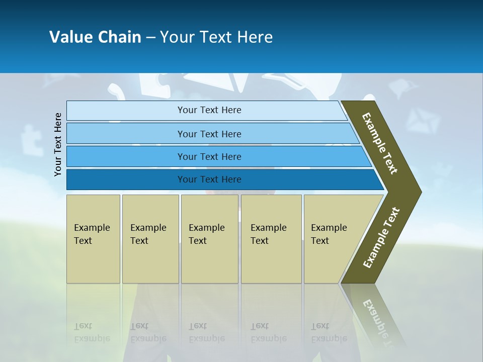 A Man In A Suit Looking At A Cloud Filled With Icons PowerPoint Template