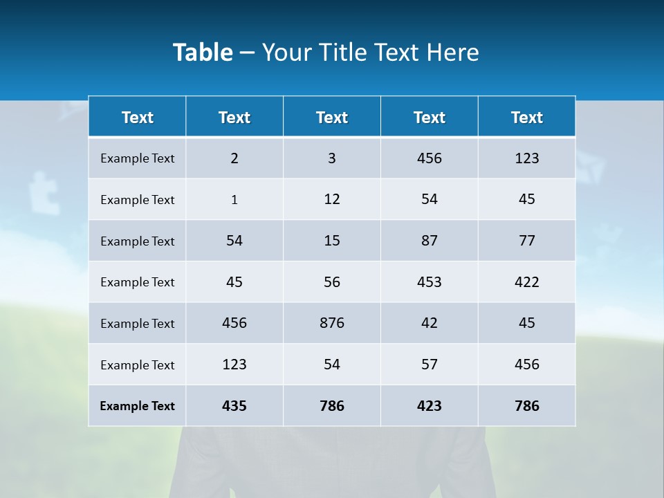 A Man In A Suit Looking At A Cloud Filled With Icons PowerPoint Template