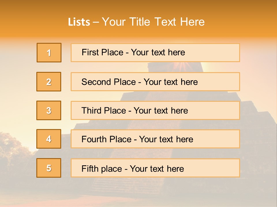 A Pyramid With The Sun Setting In The Background PowerPoint Template