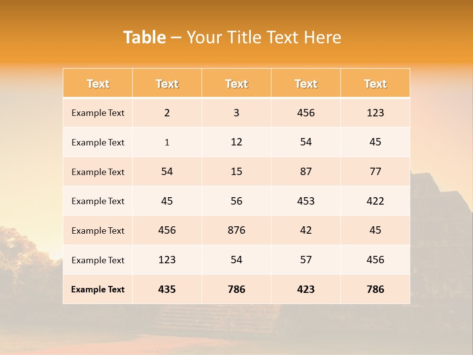 A Pyramid With The Sun Setting In The Background PowerPoint Template