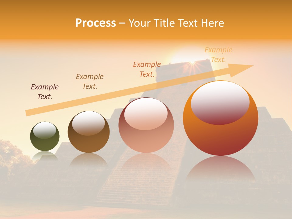 A Pyramid With The Sun Setting In The Background PowerPoint Template
