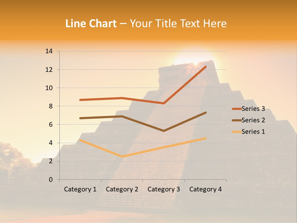 A Pyramid With The Sun Setting In The Background PowerPoint Template