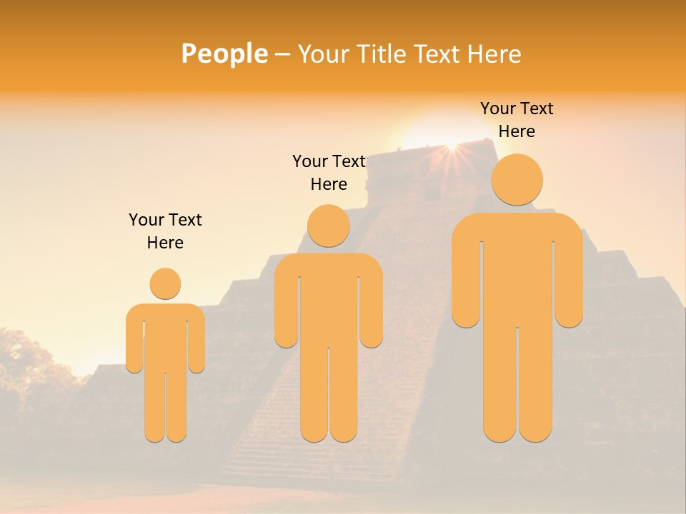 A Pyramid With The Sun Setting In The Background PowerPoint Template