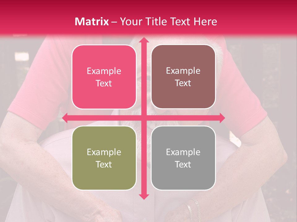 An Elderly Man And Woman Are Smiling For The Camera PowerPoint Template