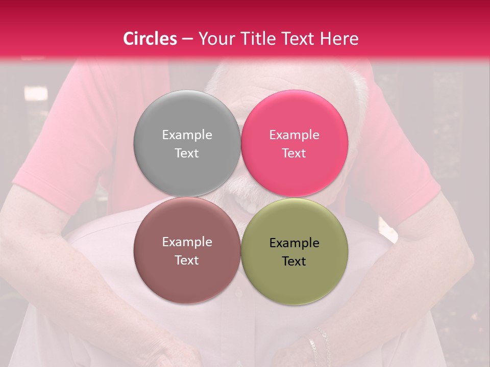 An Elderly Man And Woman Are Smiling For The Camera PowerPoint Template