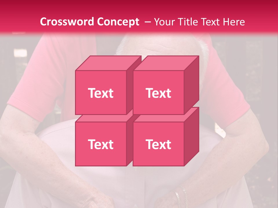 An Elderly Man And Woman Are Smiling For The Camera PowerPoint Template