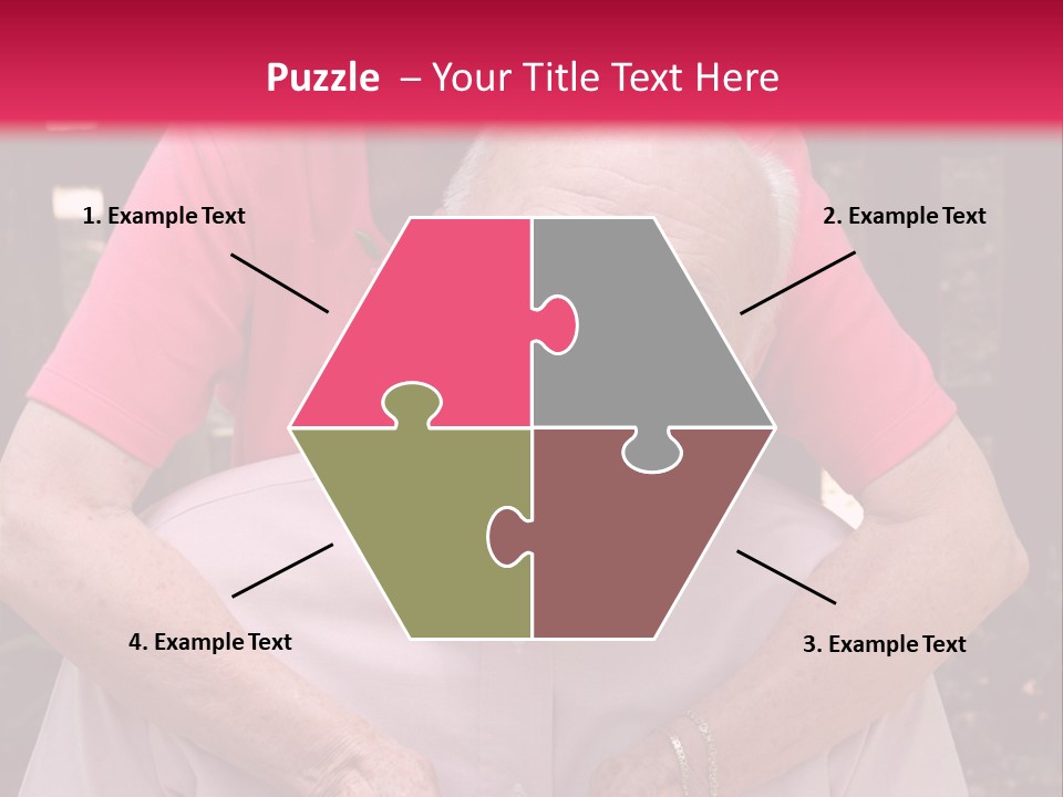 An Elderly Man And Woman Are Smiling For The Camera PowerPoint Template