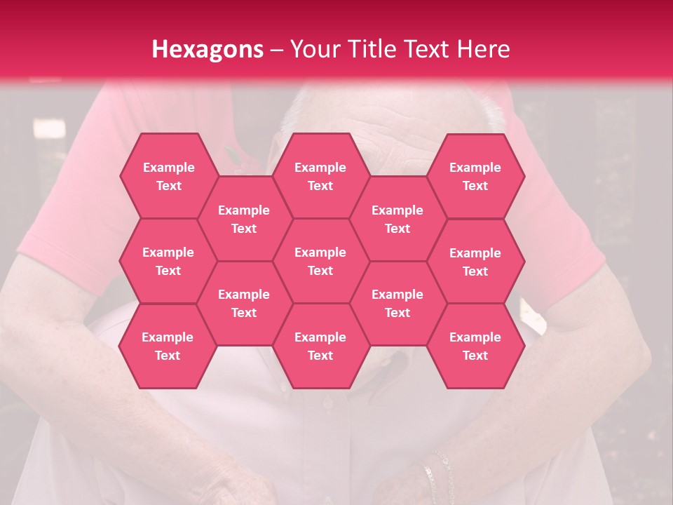 An Elderly Man And Woman Are Smiling For The Camera PowerPoint Template