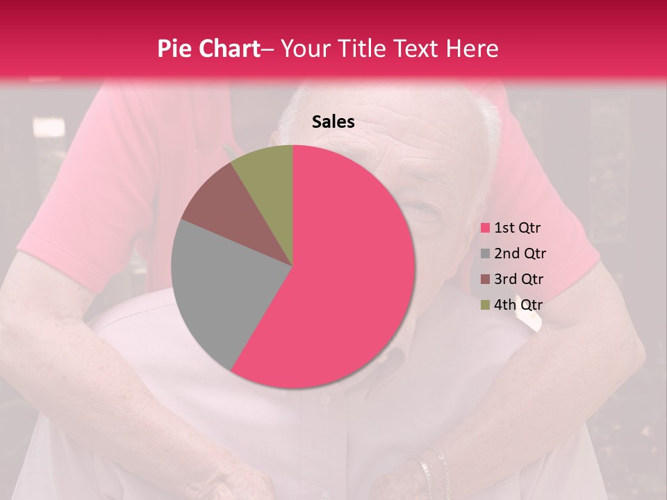 An Elderly Man And Woman Are Smiling For The Camera PowerPoint Template