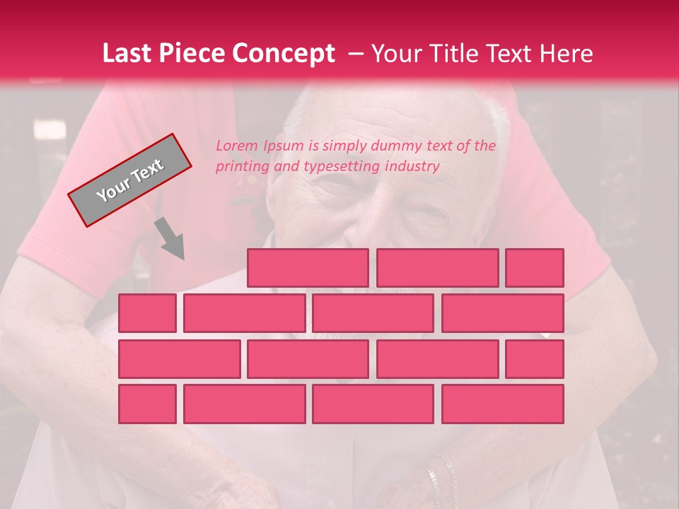 An Elderly Man And Woman Are Smiling For The Camera PowerPoint Template