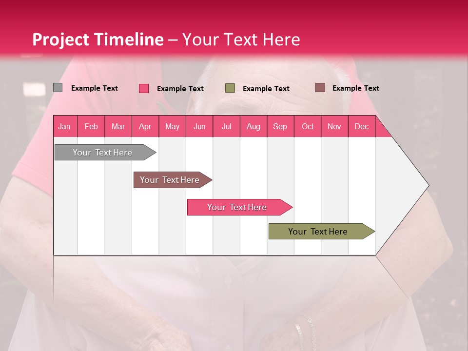 An Elderly Man And Woman Are Smiling For The Camera PowerPoint Template