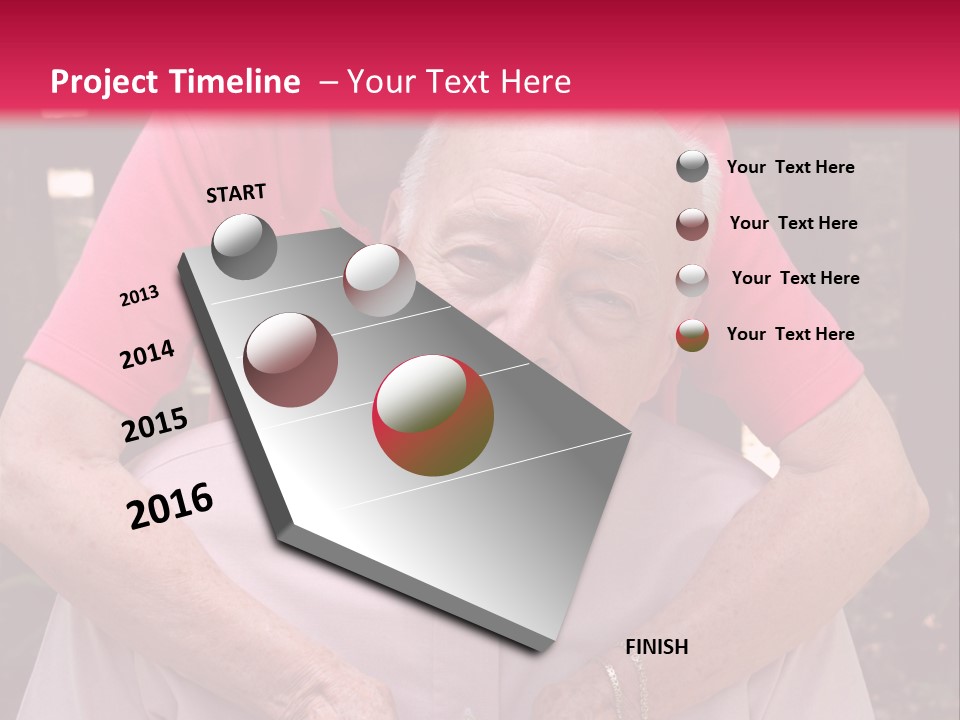 An Elderly Man And Woman Are Smiling For The Camera PowerPoint Template