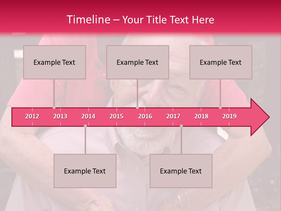 An Elderly Man And Woman Are Smiling For The Camera PowerPoint Template