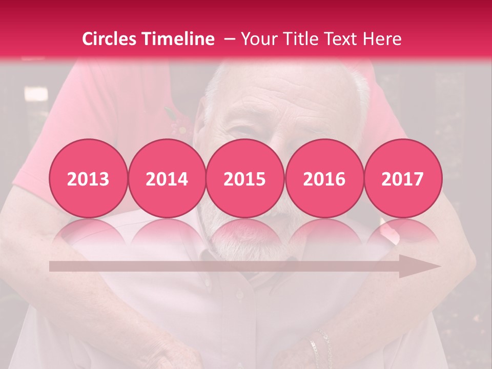 An Elderly Man And Woman Are Smiling For The Camera PowerPoint Template