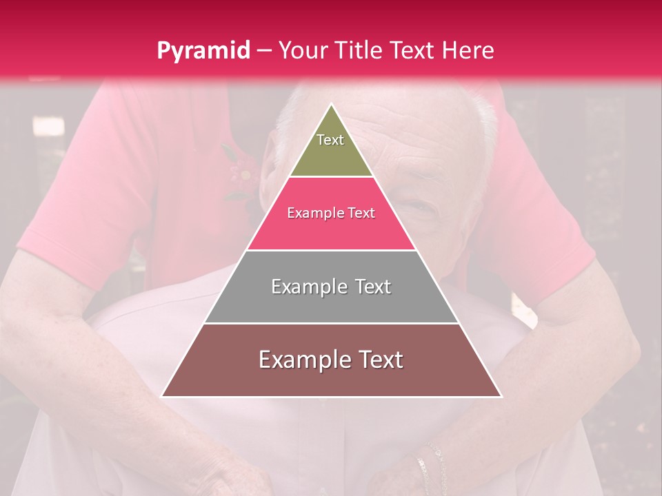 An Elderly Man And Woman Are Smiling For The Camera PowerPoint Template
