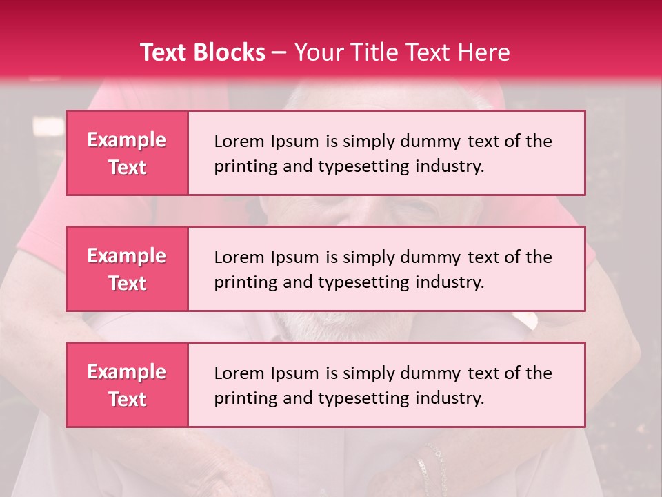An Elderly Man And Woman Are Smiling For The Camera PowerPoint Template