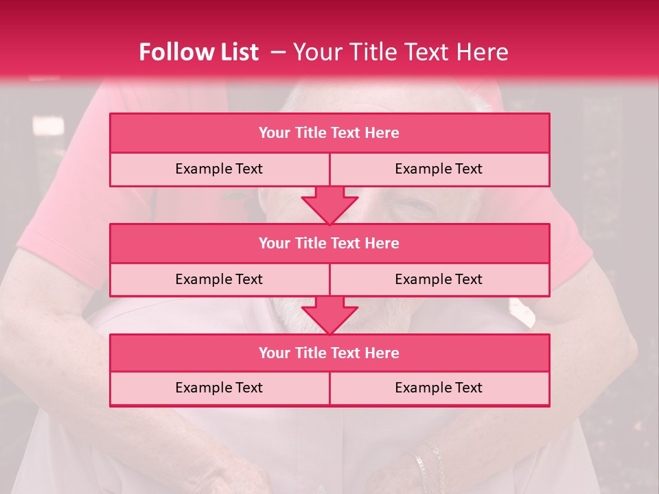An Elderly Man And Woman Are Smiling For The Camera PowerPoint Template