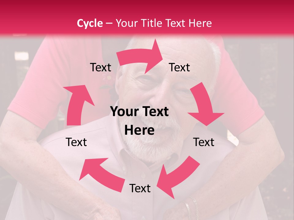 An Elderly Man And Woman Are Smiling For The Camera PowerPoint Template