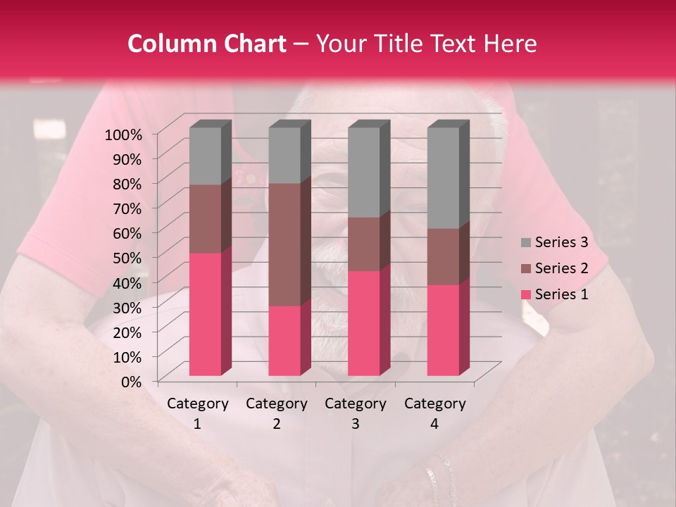 An Elderly Man And Woman Are Smiling For The Camera PowerPoint Template